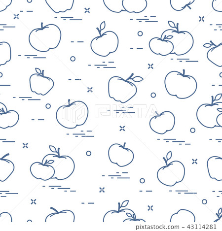 Apples juicy fruit Seamless pattern. Apples juicy fruit Seamless pattern. 43114281