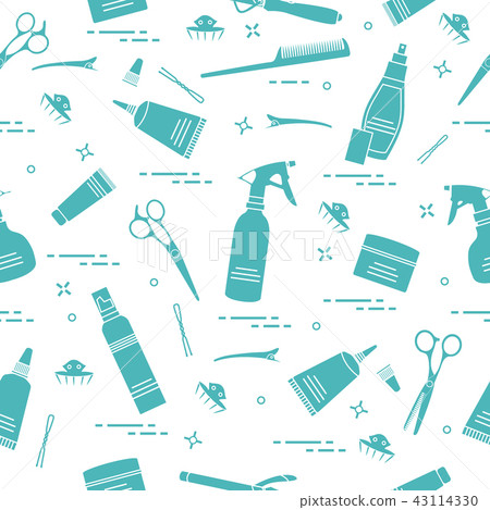 Seamless pattern with professional hairdresser Seamless pattern with professional hairdresser 43114330