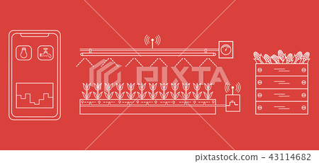 Smart farm and agriculture New technologies. 43114682