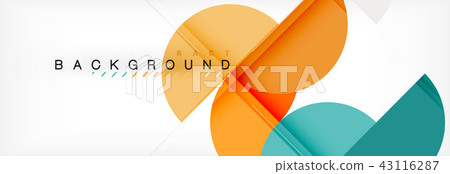 Circle modern geometrical abstract background illustration 43116287