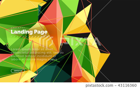 Polygonal geometric design, abstract shape made of triangles, trendy background Polygonal geometric design, abstract shape made of triangles, trendy background 43116360