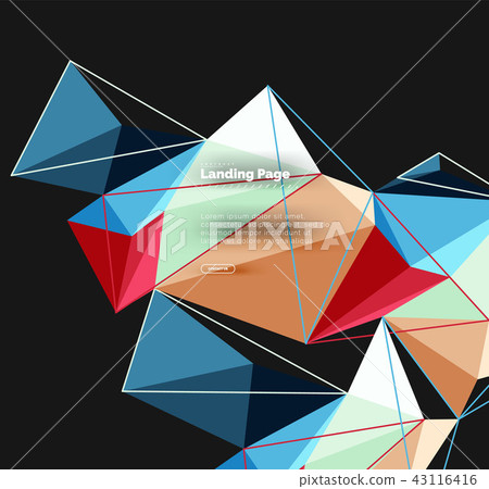 Vector 3d triangle abstract background,... - Stock Illustration ...
