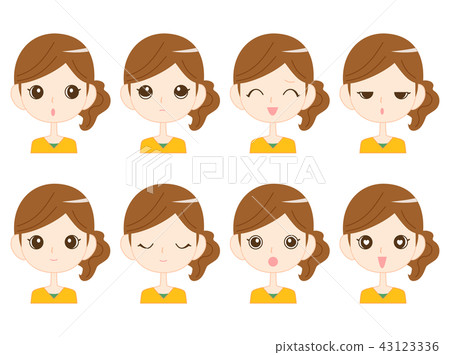 Female 4 facial expression 43123336