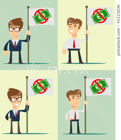 Ban of money. Set. Vector, illustration, flat 43123636