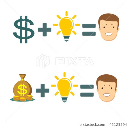 Businessman Get Idea To Make Money Illustration Vector - 