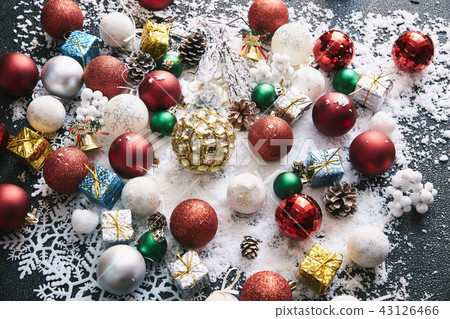 Christmas ornaments and snow Christmas ornaments and snow 43126466