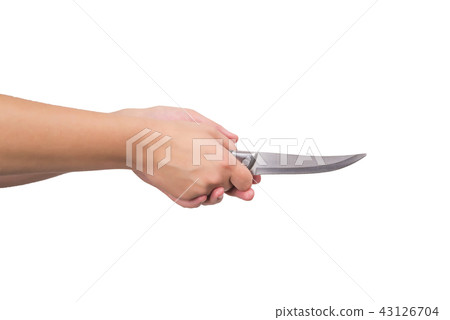 Knife in the womans hands 43126704