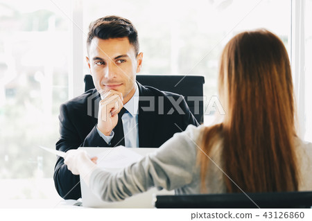 Applying for new job,career opportunity concept : Executive management or recruitment representative 43126860