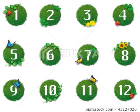 Green Numeral Natural Green Numeral Natural 43127026