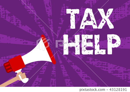 Text sign showing Tax Help. Conceptual photo Text sign showing Tax Help. Conceptual photo 43128191