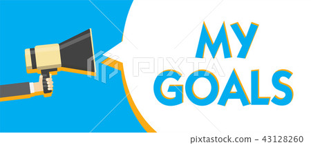 Conceptual hand writing showing My Goals. Business 43128260