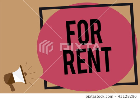 Writing note showing For Rent. Business photo 43128286