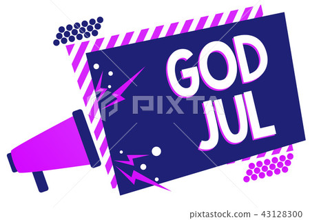Text sign showing God Jul. Conceptual photo Merry 43128300