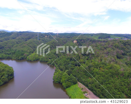 Aerial photograph at Murata Dam ~ Drone (Adachi Town, Shibata-gun, Miyagi Prefecture) Aerial photograph at Murata Dam ~ Drone (Adachi Town, Shibata-gun, Miyagi Prefecture) 43129023