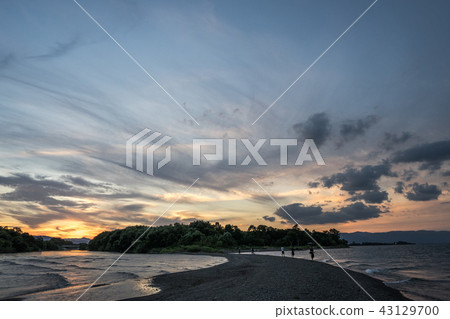 Sunset of Lake Biwa Sunset of Lake Biwa 43129700