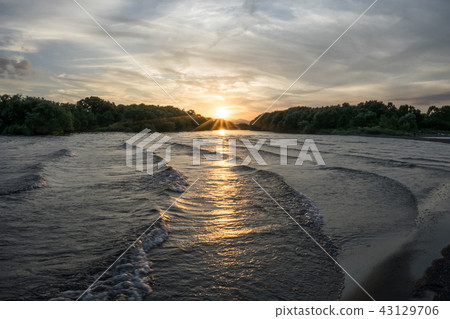 Sunset of Lake Biwa Sunset of Lake Biwa 43129706