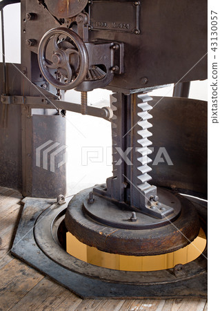 Hop press in Hop muzeum in Zatec town. Czech Hop press in Hop muzeum in Zatec town. Czech 43130057