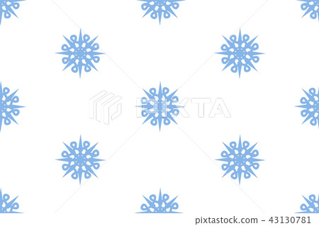 Vector seamless pattern with blue snowflakes. - Stock Illustration ...