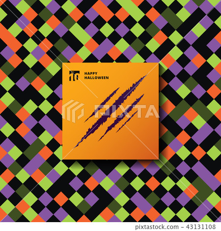Halloween geometric square patterns background 43131108