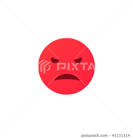 Angry emoji anthropomorphic face. 43131314
