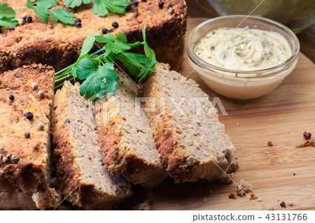 Homemade delicious meat pate with chicken liver 43131766