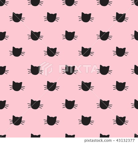 Hand Drawn Cats Vector Seamless Pattern - Stock Illustration [43132377 ...