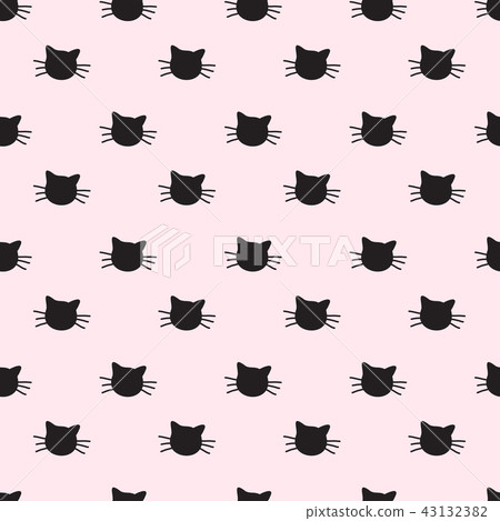 Hand Drawn Cats Vector Seamless Pattern - Stock Illustration [43132382 ...