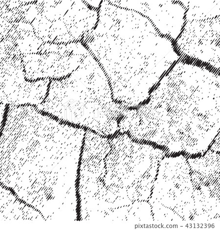 Vector Illustration of Cracked Dry Earth Top View 43132396