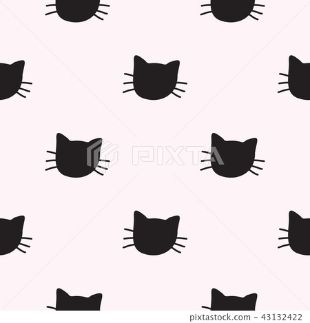 Hand Drawn Cats Vector Seamless Pattern - Stock Illustration [43132422 ...