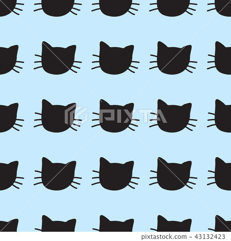 Hand Drawn Cats Vector Seamless Pattern - Stock Illustration [43132423 ...