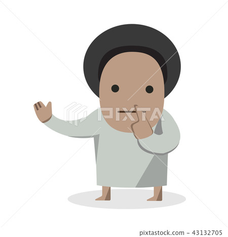 Cute afro american child. Vector cartoon boy character isolated on white background. Cute afro american child. Vector cartoon boy character isolated on white background. 43132705