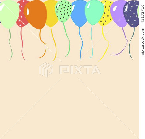 Colorfull balloons for celebration with place for text on pink background vector illustration Colorfull balloons for celebration with place for text on pink background vector illustration 43132710