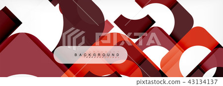 Color square shapes, geometric modern abstract background 43134137