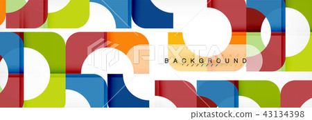 Geometric squares abstract banner. Vector illustration for business brochure or flyer, presentation 43134398