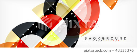Vector circular geometric abstract background 43135376