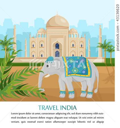 Cute Elephant symbol of India country Vector Cute Elephant symbol of India country Vector 43136620
