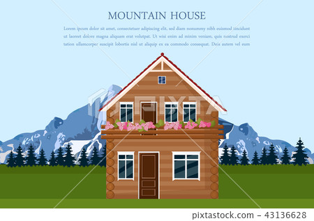 Mountain house swiss style card Mountain house swiss style card 43136628