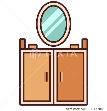 Dressing table LineColor illustration Dressing table LineColor illustration 43137005