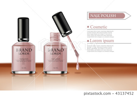 Nail polish Vector realistic packaging. label Nail polish Vector realistic packaging. label 43137452