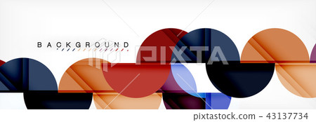 Semi circle abstract background, modern geometric pattern design. Business or technology 43137734