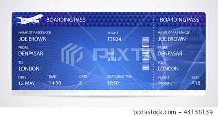 Boarding pass (airplane ticket, traveler check  43138139