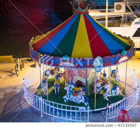 colorful carousel horse colorful carousel horse 43138387