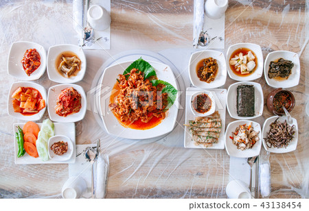 Kimchi pork, Pajeon Korean pancake with Kimchi 43138454