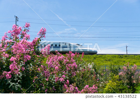 Tokaido Shinkansen N 700 series and summer landscape Tokaido Shinkansen N 700 series and summer landscape 43138522