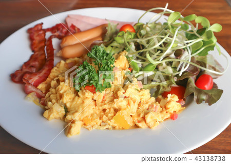 omelette , omelet or scrambled egg omelette , omelet or scrambled egg 43138738