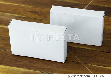 blank white cardboard package box mockup 43139730