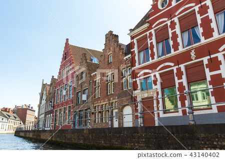 View from bottom to local old buildings 43140402