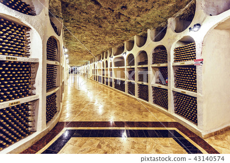 Famous wine cellars in wide perspective 43140574
