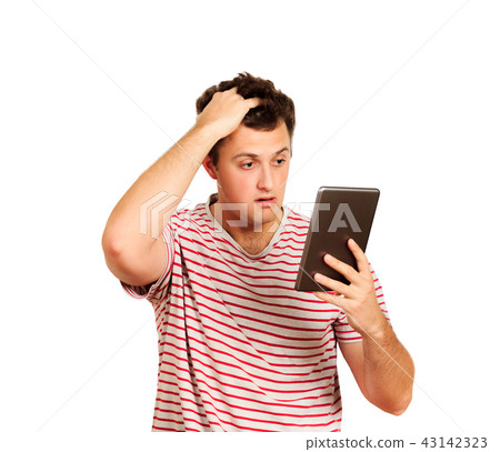 emotional guy isolated on white background emotional guy isolated on white background 43142323