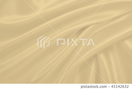 Smooth elegant golden silk or satin luxury cloth 43142632